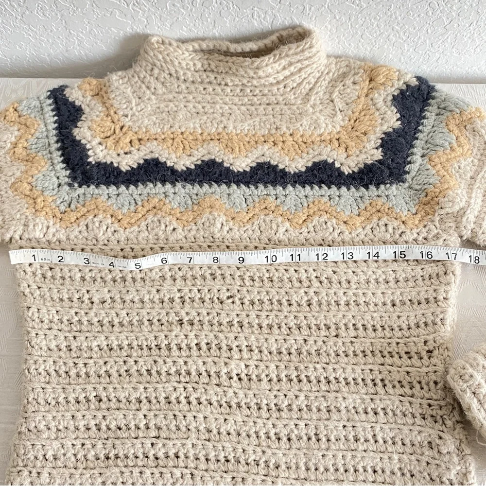 J. Crew Fairisle Crocheted hand knit Sweater